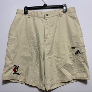 Louisville Cardinals Team Issued Tan Adidas Shorts 32” Logo Sports